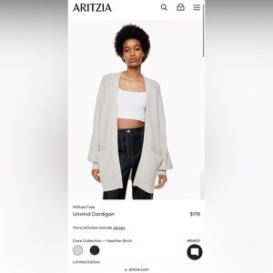 Aritzia Wilfred Free Unwind Cardigan xxs